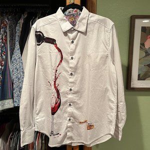 Hole In Front And Other Defects! - Robert Graham Pinot Noir 2 Shirt In Large